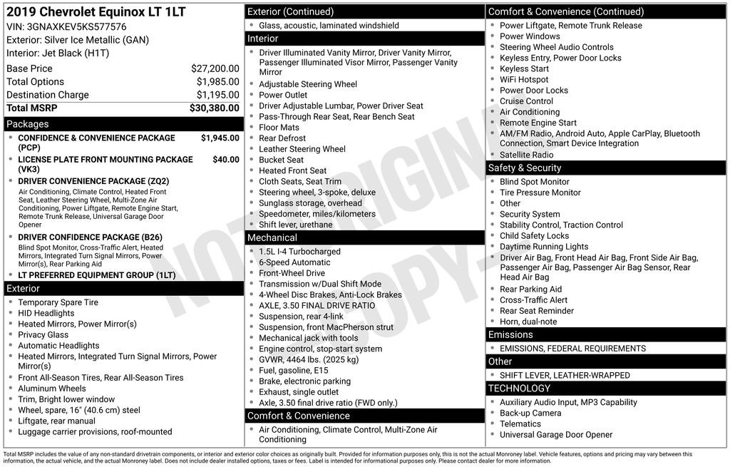 Used 2019 Chevrolet Equinox LT image 28