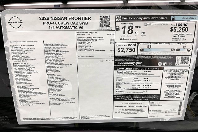 New 2026 Nissan Frontier PRO-4X w/ Tow Package AWD/4WD image 42