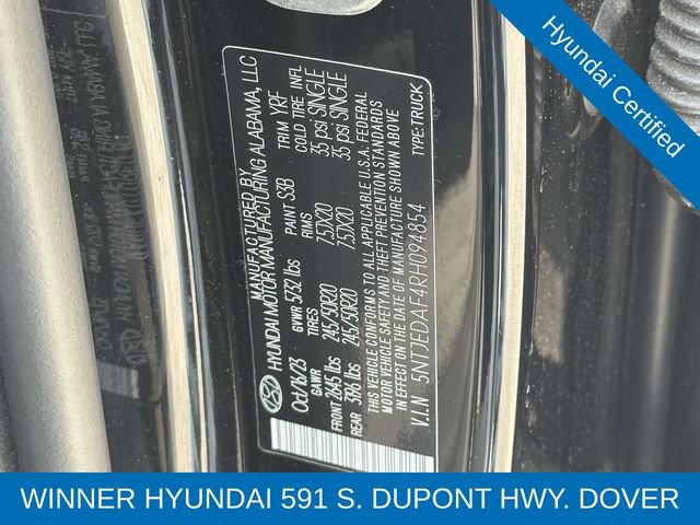Certified 2024 Hyundai Santa Cruz Limited AWD/4WD image 13