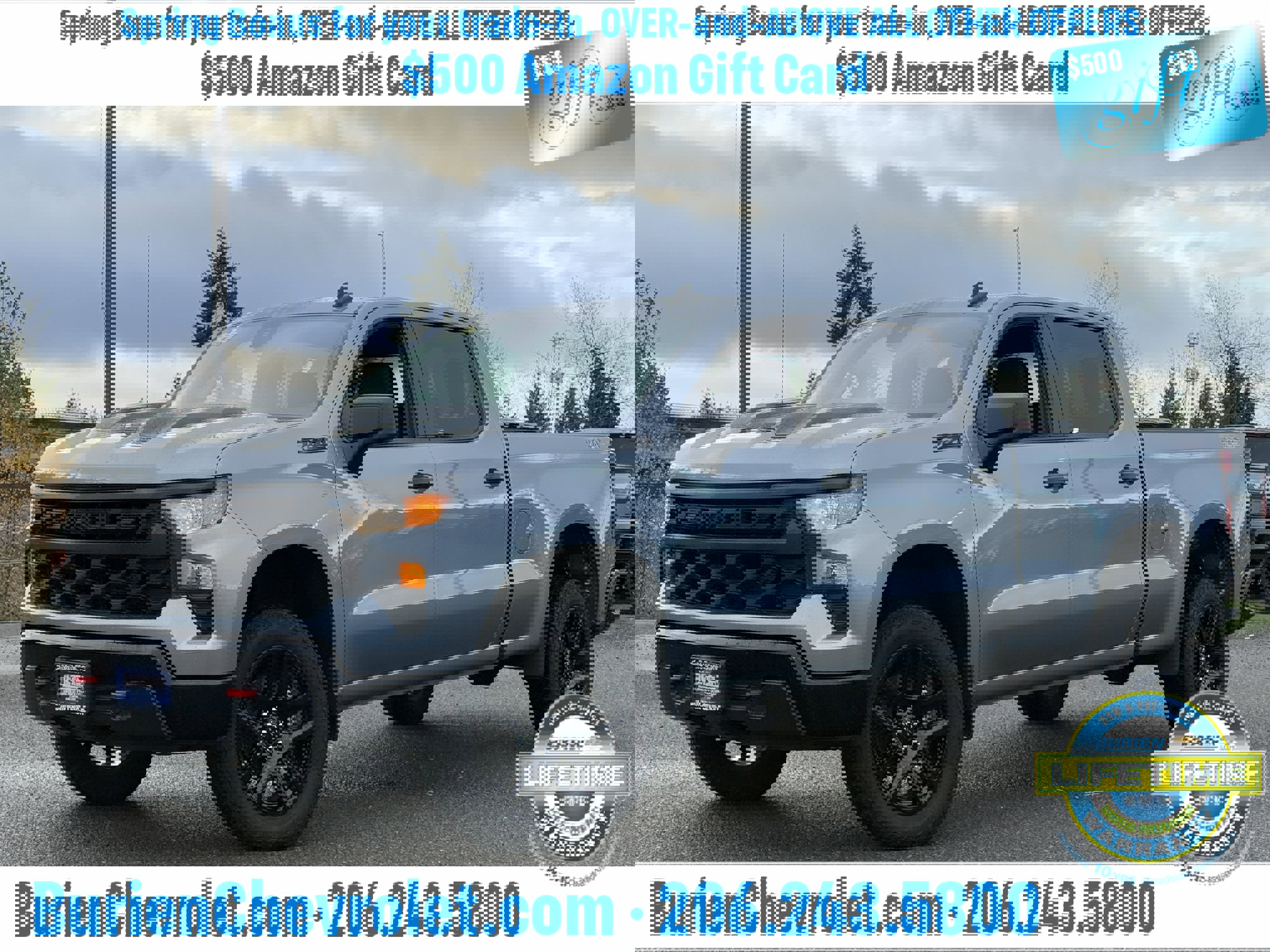 Used 2023 Chevrolet Silverado 1500 Custom Trail Boss w/ LPO, Dark Essentials Package image 1