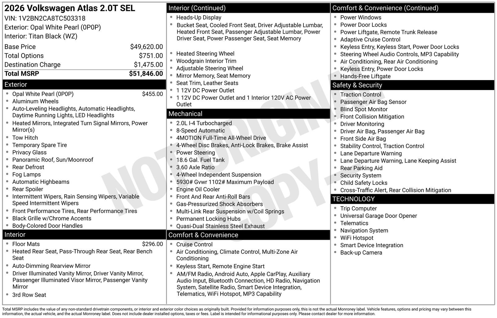 Certified 2026 Volkswagen Atlas SEL AWD/4WD image 42