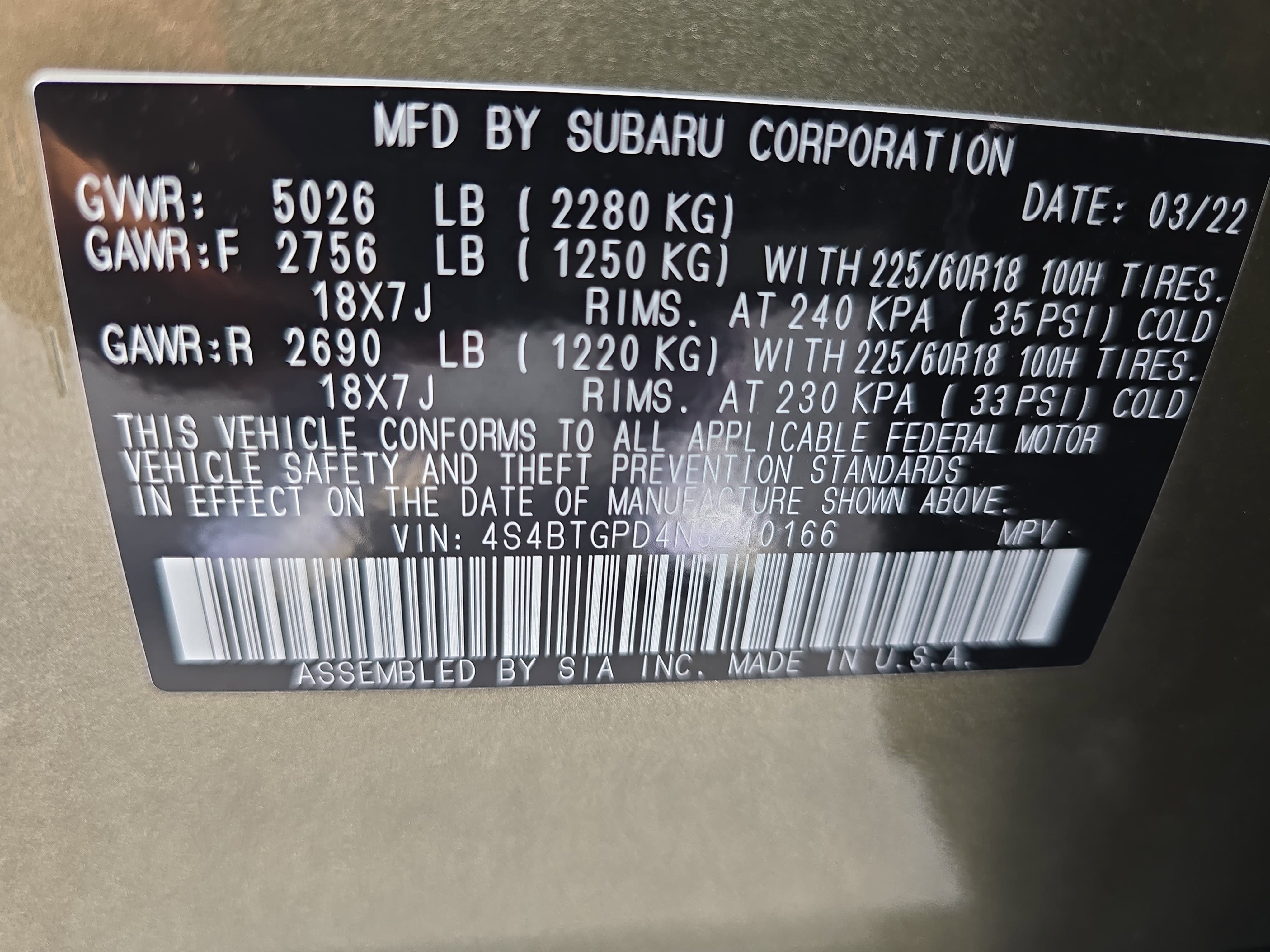 Used 2022 Subaru Outback Touring XT AWD/4WD image 37