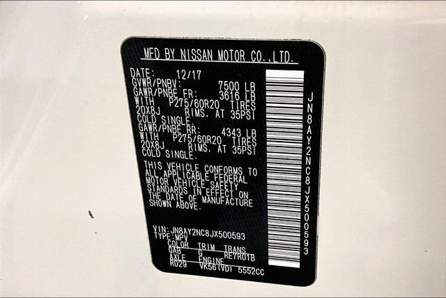 Used 2018 Nissan Armada Platinum w/ Cargo Package image 43