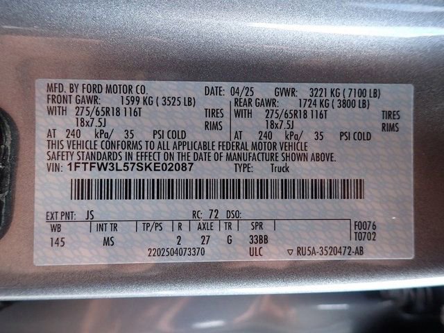 Used 2025 Ford F150 XLT w/ Equipment Group 301A Standard image 13