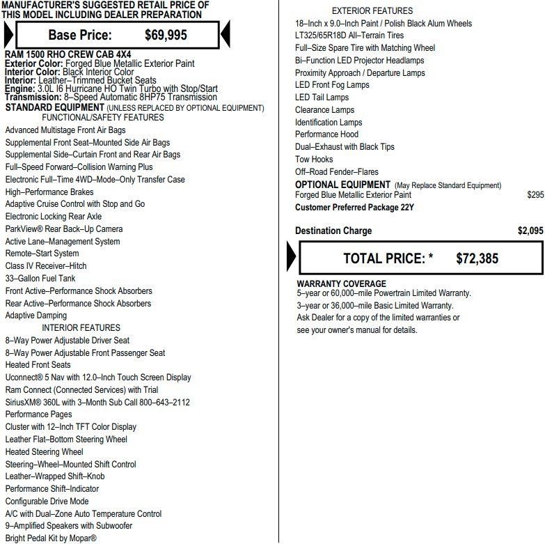 Used 2026 RAM 1500 RHO image 2