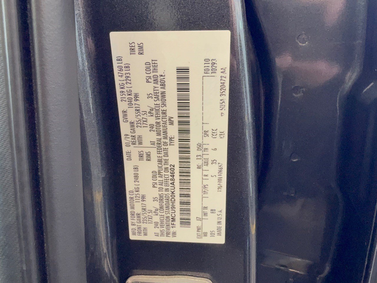 Certified 2019 Ford Escape SEL AWD/4WD image 32