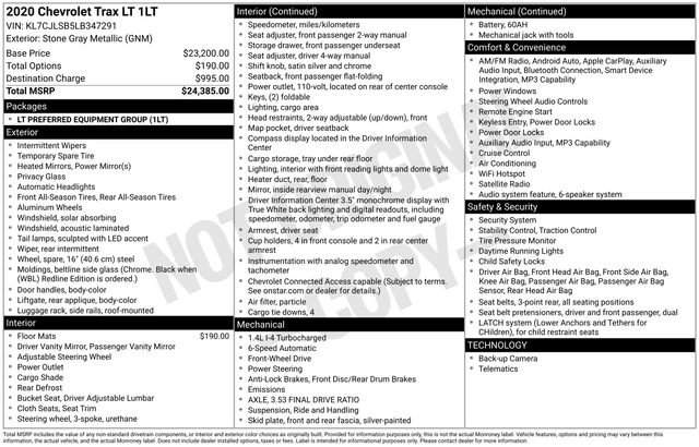 Used 2020 Chevrolet Trax LT FWD image 29