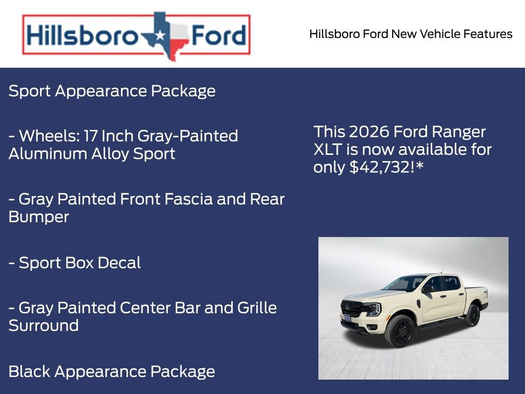New 2026 Ford Ranger XLT w/ Equipment Group 301A High AWD/4WD image 15