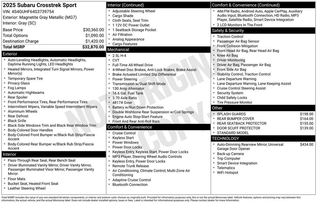 Used 2025 Subaru Crosstrek 2.5i Sport image 8