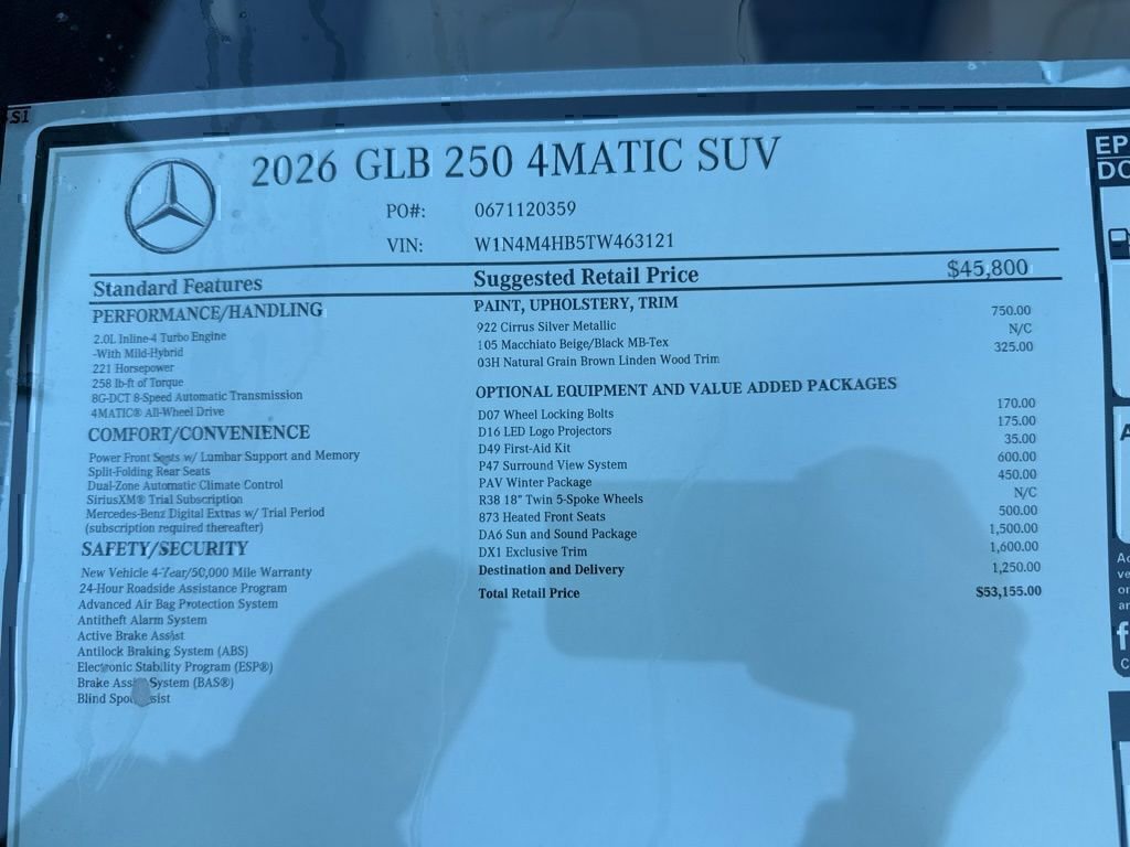Certified 2026 Mercedes-Benz GLB 250 4MATIC image 15