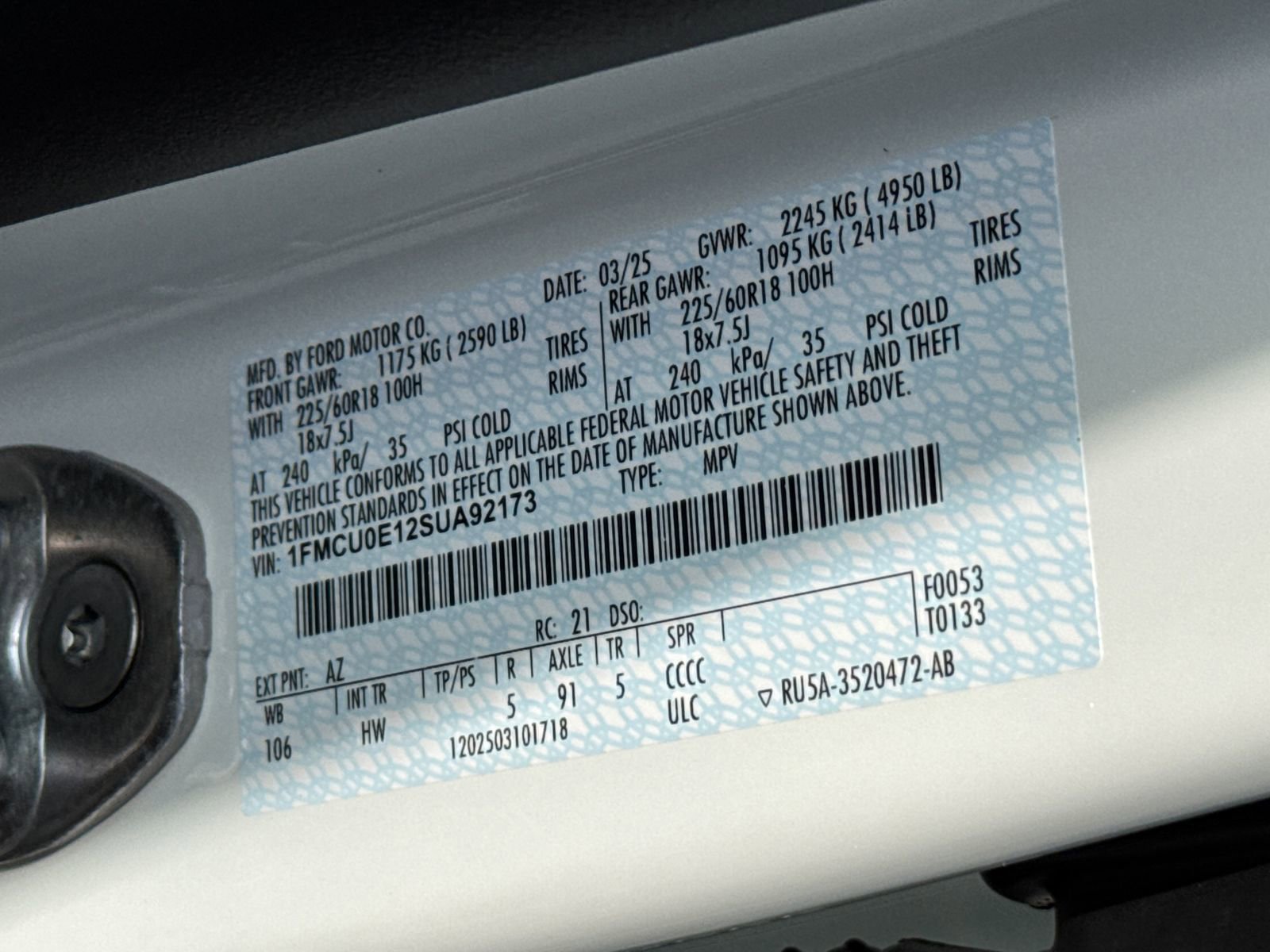 New 2025 Ford Escape SE FWD image 37