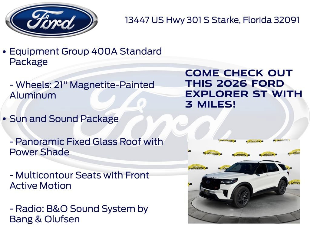 New 2026 Ford Explorer ST w/ Sun And Sound Package RWD image 20