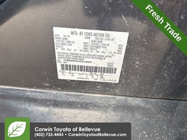 Used 2018 Ford Explorer Limited w/ Equipment Group 301A image 12