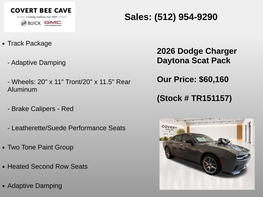 New 2026 Dodge Charger Daytona Scat Pack w/ Track Package AWD/4WD image 15