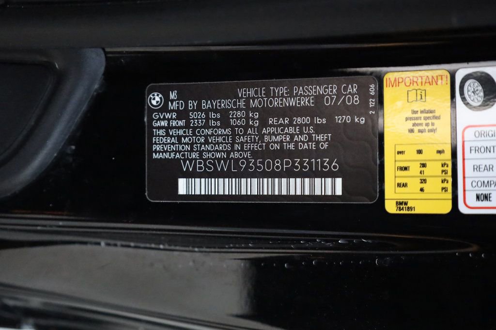 Used 2008 BMW M3 Convertible w/ Technology Pkg image 13