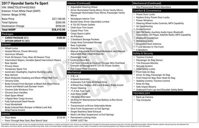 Used 2017 Hyundai Santa Fe Sport w/ Cargo Package image 27