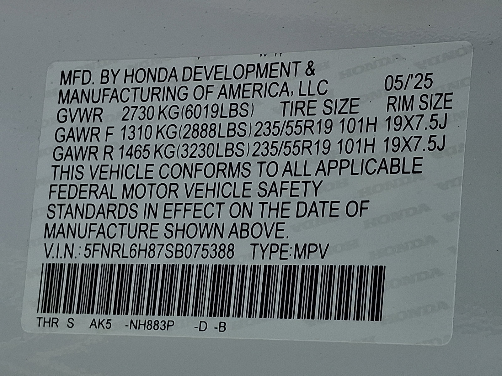 Certified 2025 Honda Odyssey Touring image 29