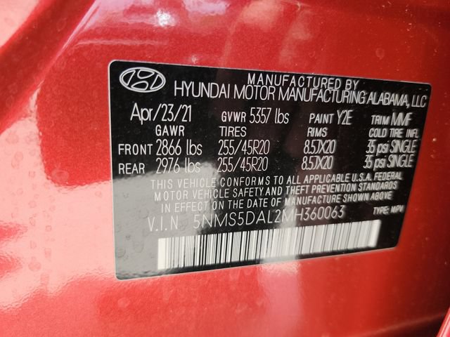 Used 2021 Hyundai Santa Fe Calligraphy w/ Cargo Package AWD/4WD image 41