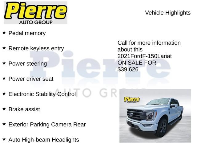 Used 2021 Ford F150 Lariat w/ Equipment Group 502A High AWD/4WD image 12