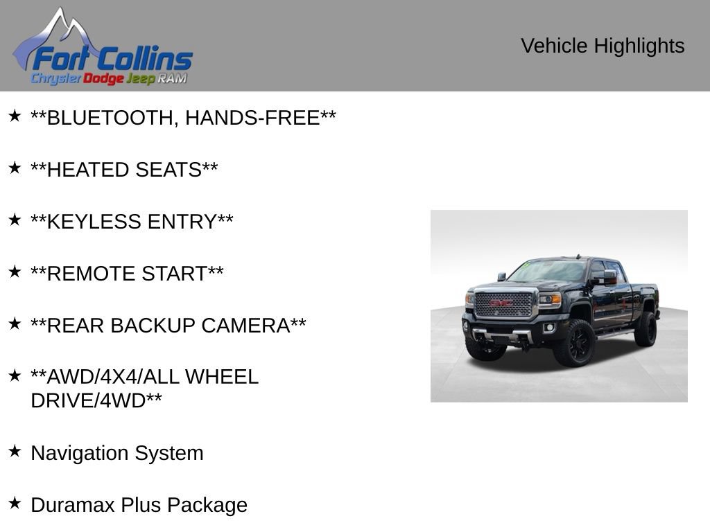 Used 2015 GMC Sierra 2500 Denali w/ Duramax Plus Package AWD/4WD image 4