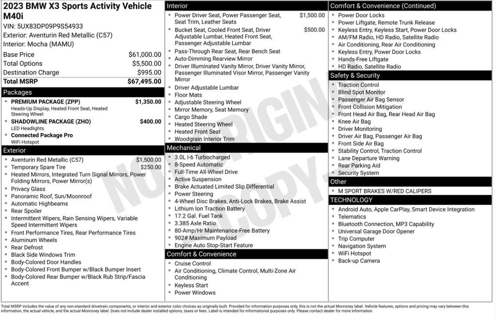 Certified 2023 BMW X3 M40i AWD/4WD image 6
