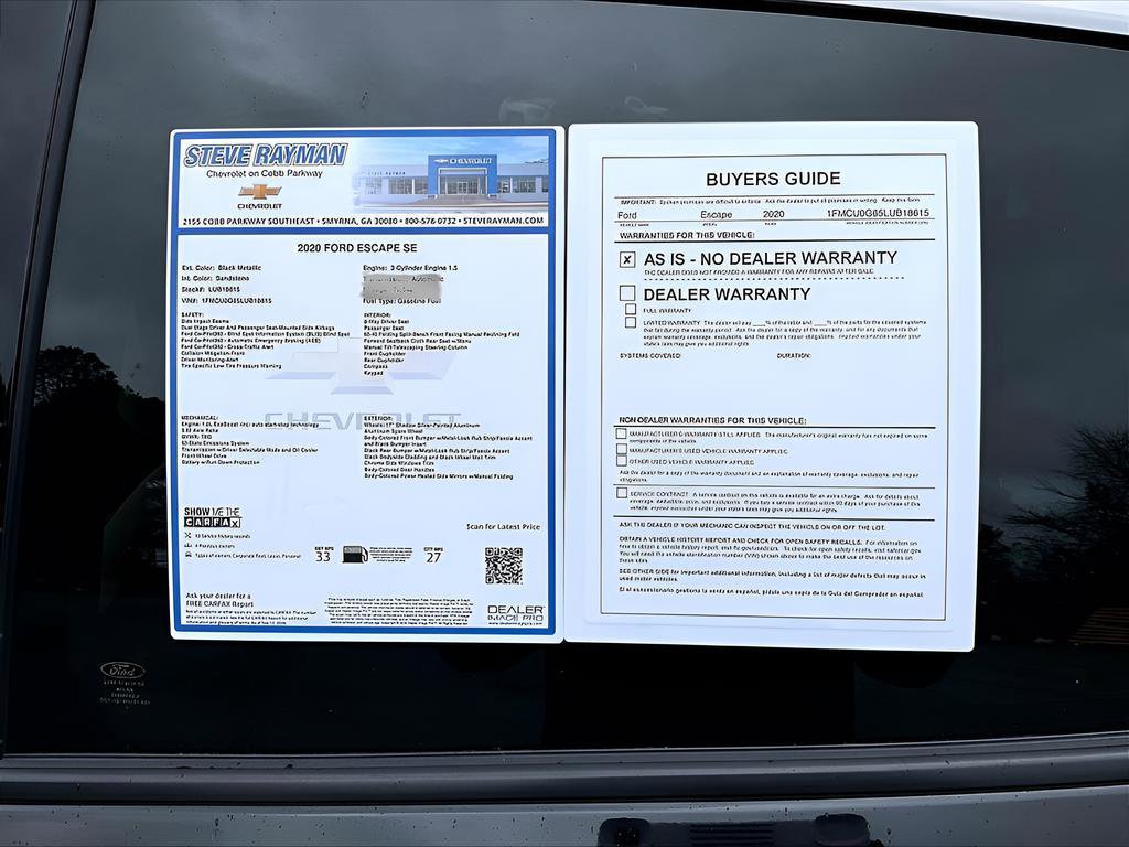 Used 2020 Ford Escape SE image 27