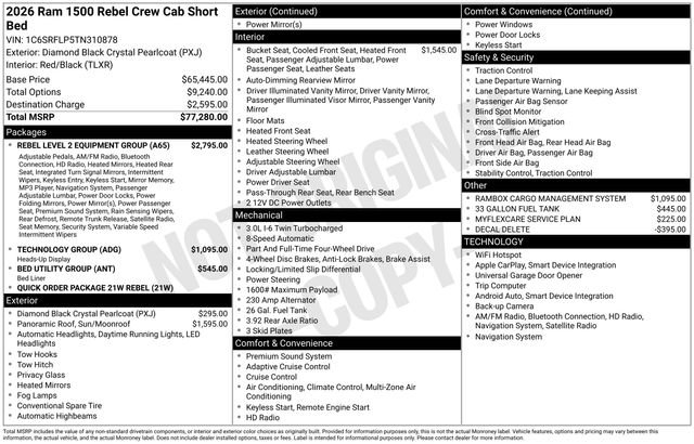 New 2026 RAM 1500 Rebel w/ Rebel Level 2 Equipment Group image 29