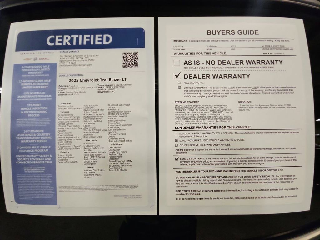Certified 2025 Chevrolet TrailBlazer LT w/ Convenience Package image 38