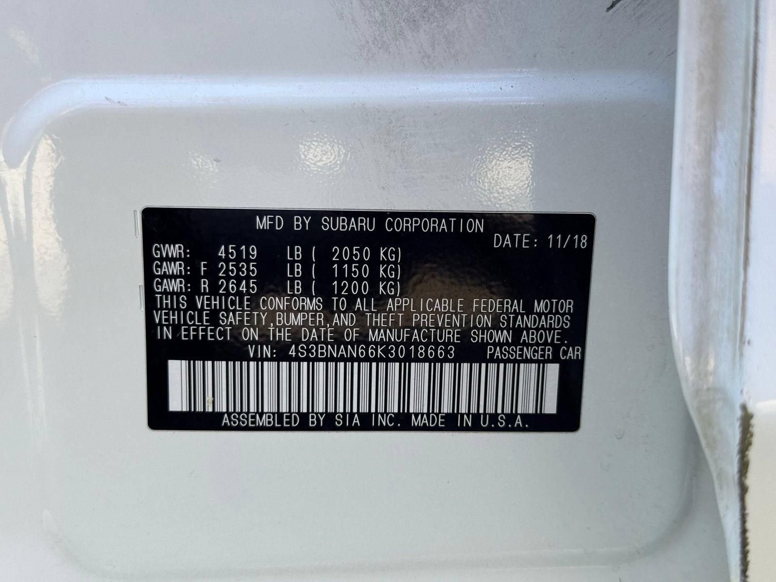 Used 2019 Subaru Legacy 2.5i Limited AWD/4WD image 57