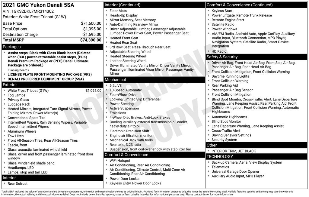 Used 2021 GMC Yukon Denali image 7