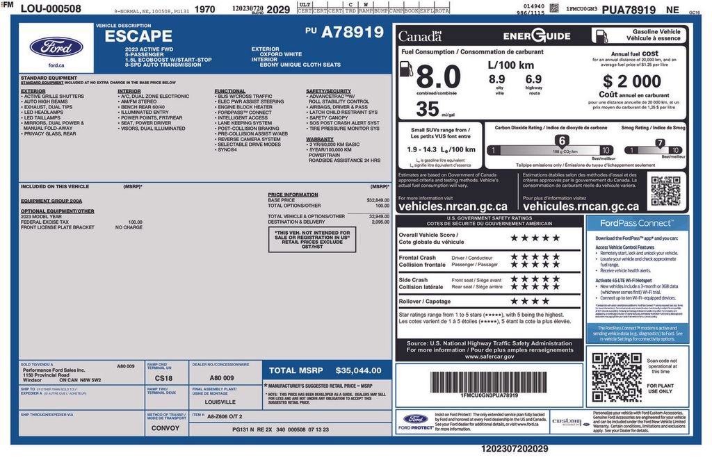 Certified 2023 Ford Escape Active image 5