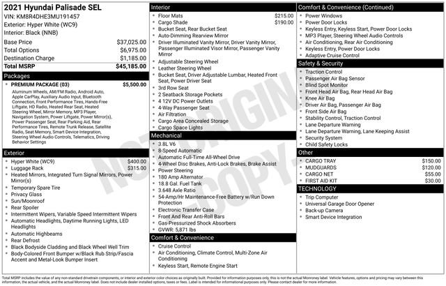 Used 2021 Hyundai Palisade SEL w/ Premium Package image 36