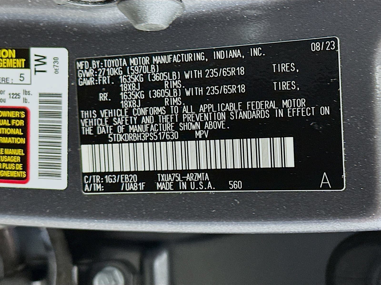 Used 2023 Toyota Highlander XLE AWD/4WD image 34