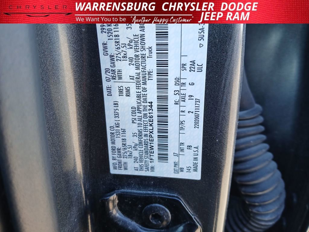 Used 2020 Ford F150 XLT w/ Equipment Group 301A Mid image 10