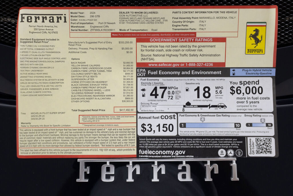 Used 2024 Ferrari 296 GTB image 27