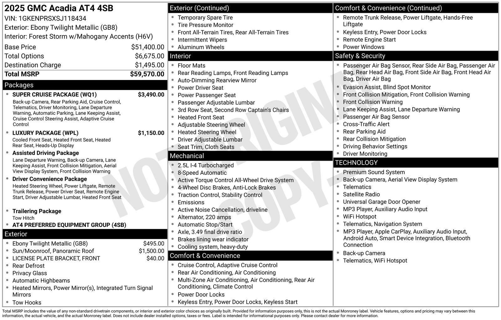 Used 2025 GMC Acadia AT4 w/ Super Cruise Package AWD/4WD image 25