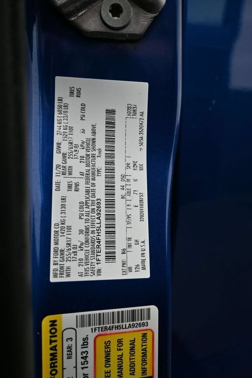 Used 2020 Ford Ranger XL w/ Equipment Group 101A Mid AWD/4WD image 15
