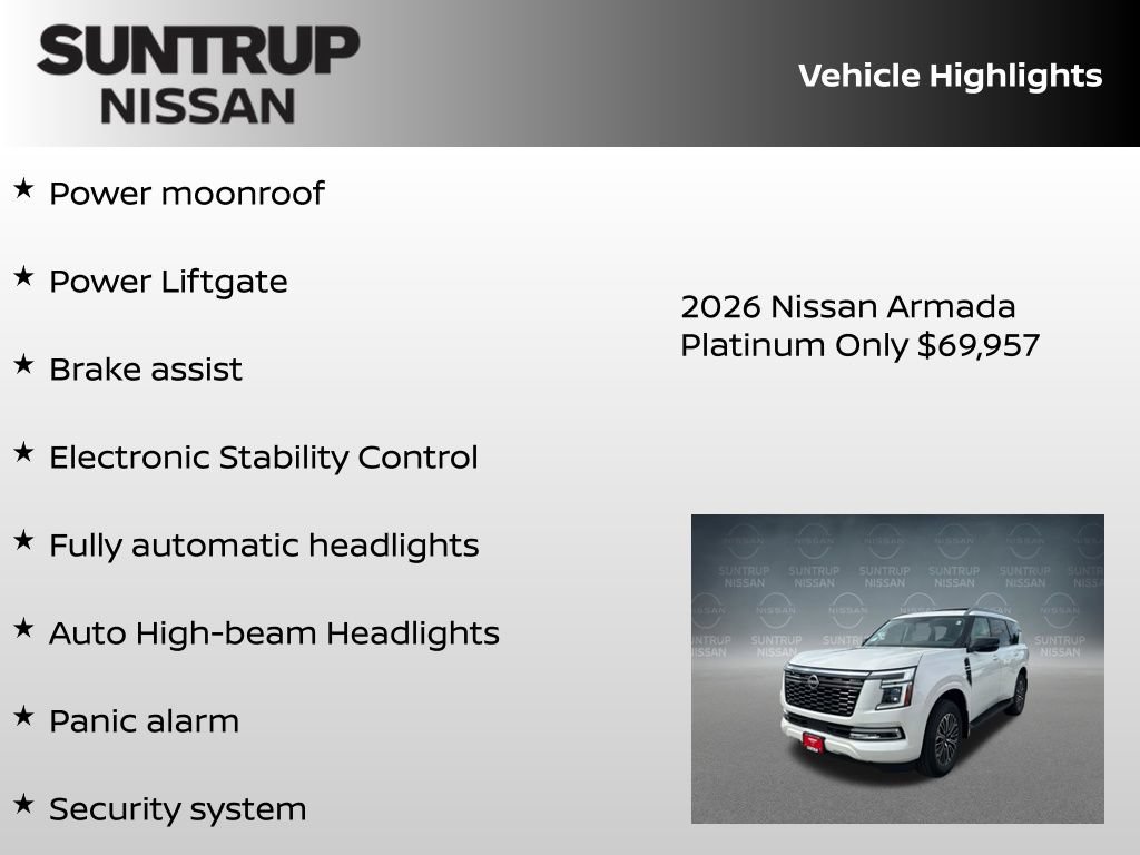 New 2026 Nissan Armada Platinum w/ Accent Package AWD/4WD image 29