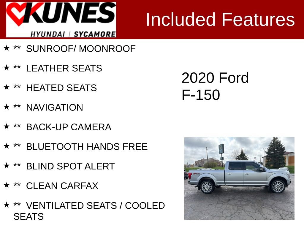 Used 2020 Ford F150 Platinum w/ Technology Package AWD/4WD image 2