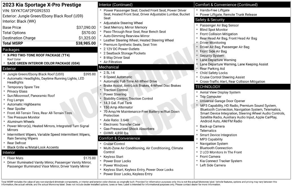 Certified 2023 Kia Sportage X-Pro Prestige AWD/4WD image 2