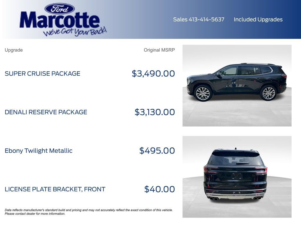 Used 2024 GMC Acadia Denali w/ Super Cruise Package AWD/4WD image 4
