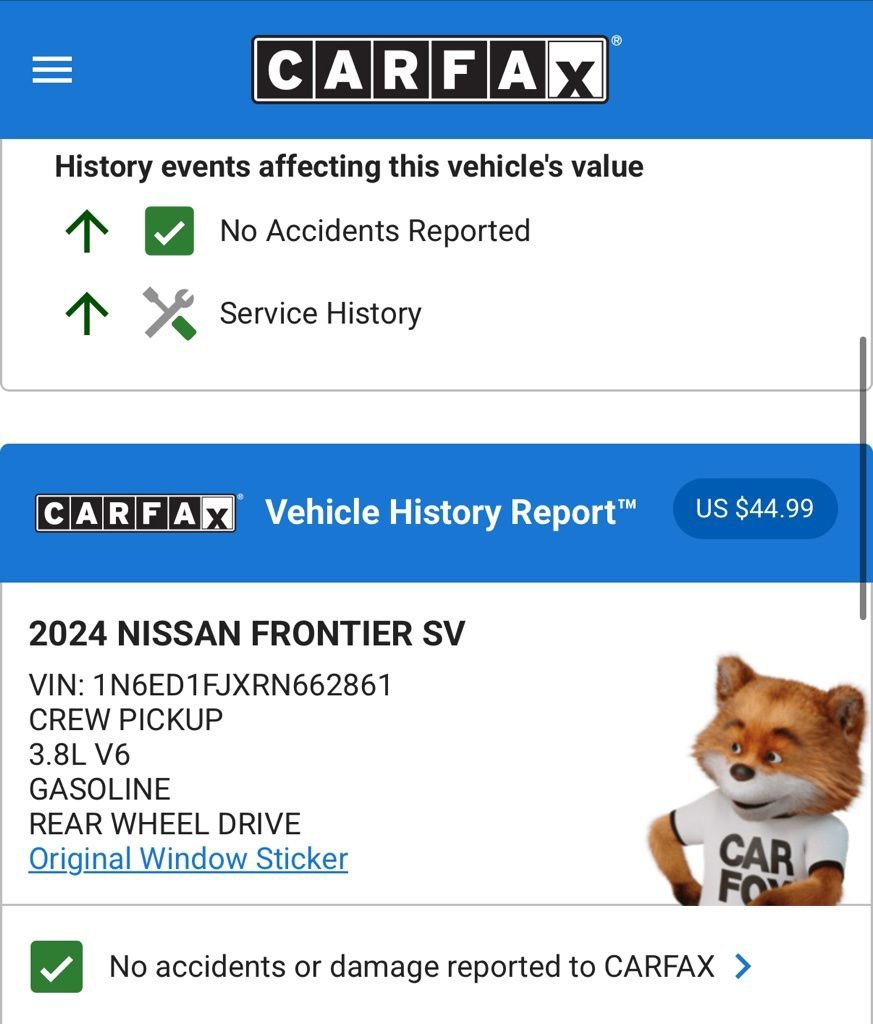 Used 2024 Nissan Frontier SV w/ Technology Package image 4