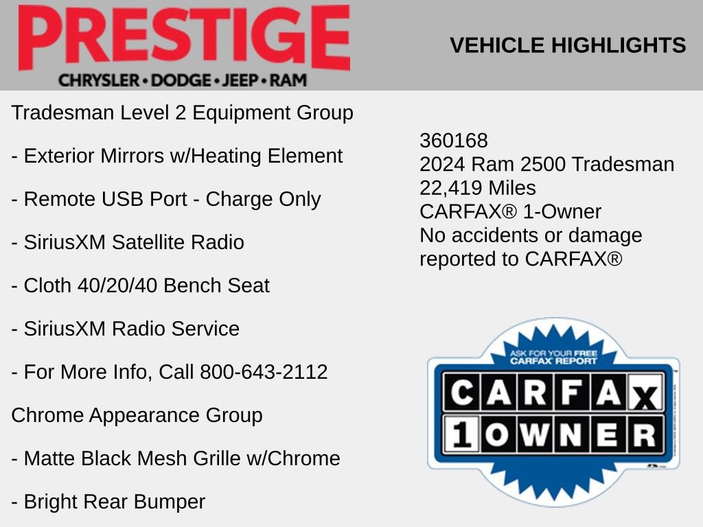 Used 2024 RAM 2500 Tradesman w/ Chrome Appearance Group AWD/4WD image 6