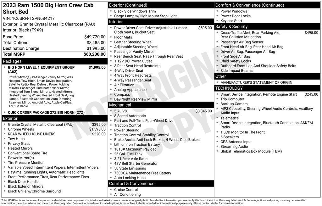 Certified 2023 RAM 1500 Big Horn AWD/4WD image 26