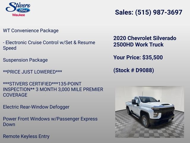 Used 2020 Chevrolet Silverado 2500 W/T w/ WT Convenience Package AWD/4WD image 23