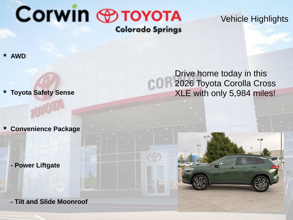 Used 2026 Toyota Corolla Cross XLE w/ Convenience Package AWD/4WD image 6