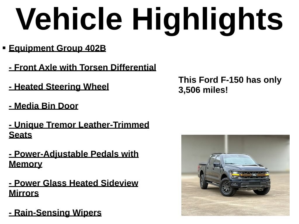 Used 2026 Ford F150 Tremor w/ Equipment Group 402B AWD/4WD image 38