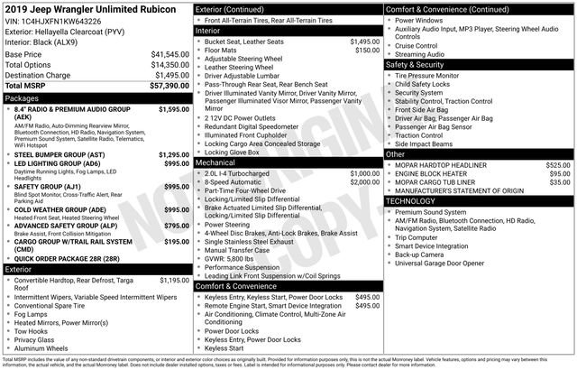 Used 2019 Jeep Wrangler Unlimited Rubicon image 2