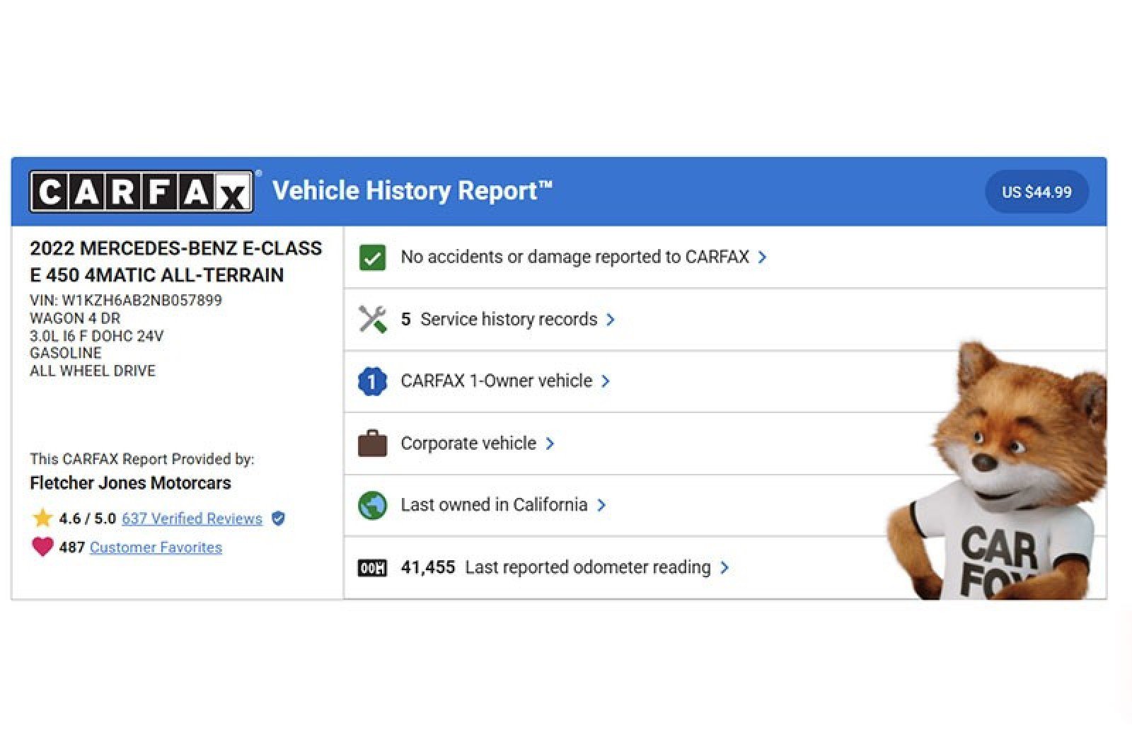 Certified 2022 Mercedes-Benz E 450 4MATIC All-Terrain Wagon image 3