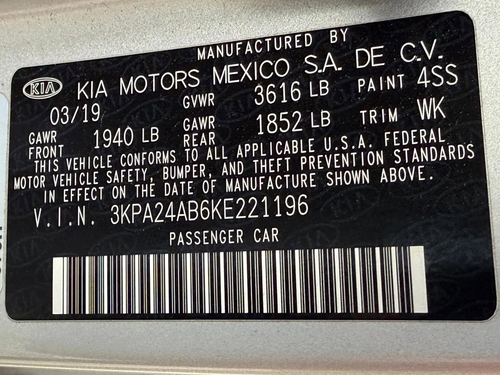 Used 2019 Kia Rio LX image 16